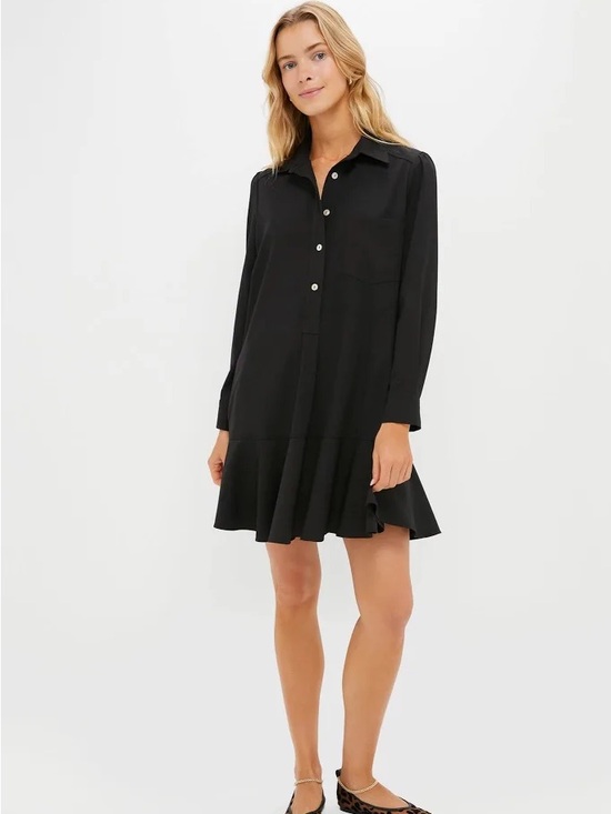 Tuckernuck Dresses & Skirts - Tuckernuck Black Crepe Callahan Shirt Dress Size S